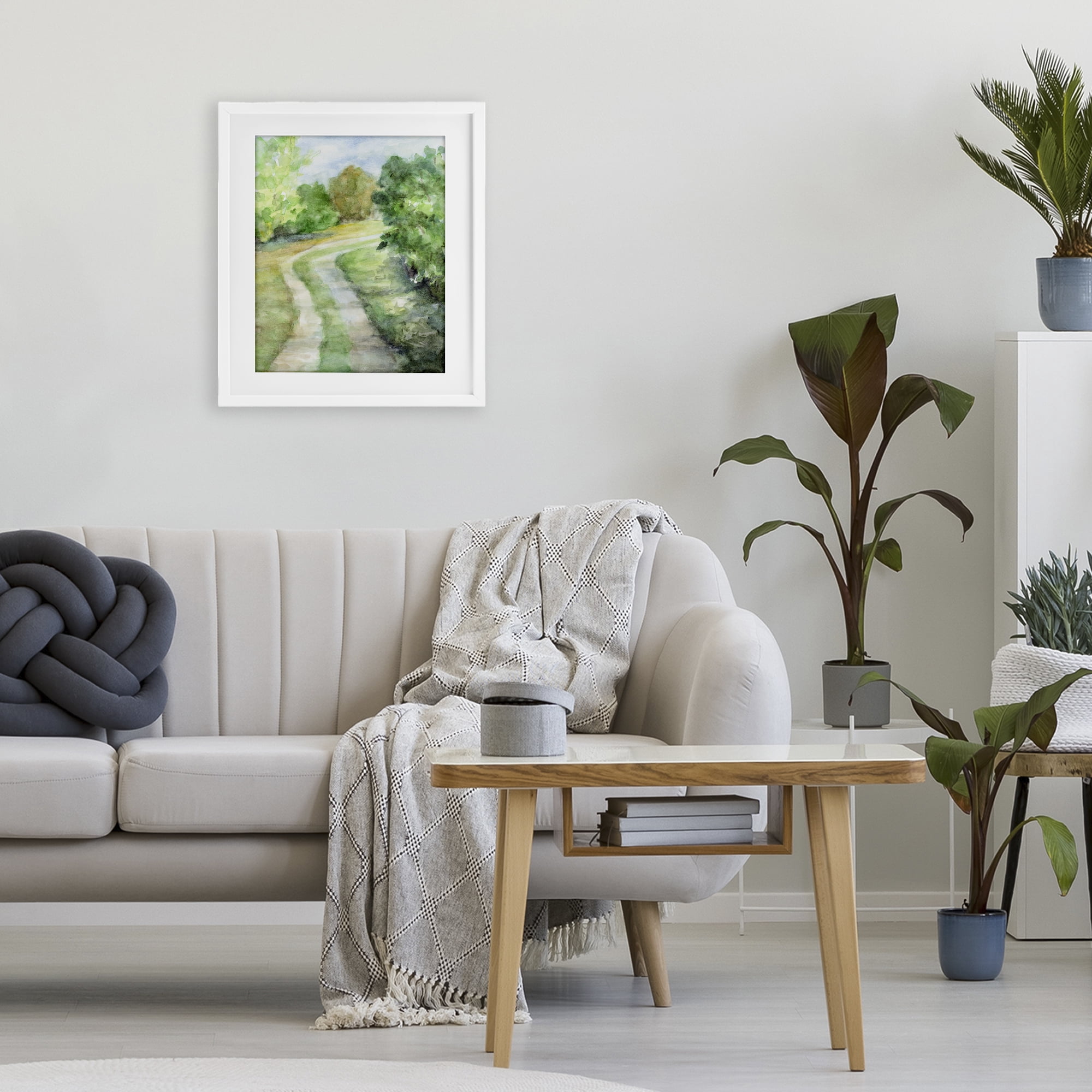 Stupell Industries Around The Bend White Framed Print Under Glass, design by Lanie Loreth