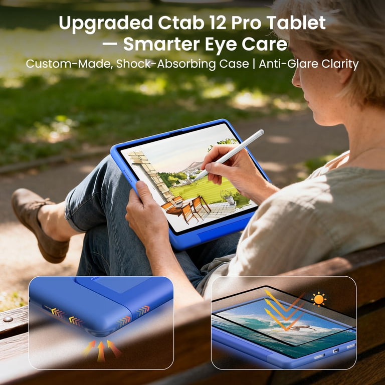 Callsky Tablet 12 inch Android Tablet 15 16GB RAM 256GB ROM, 2K