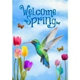 thumbnail image 3 of American Forever Garden Flag - Spring Hummingbird and Tulips, Double Sided, 12.5" x 18",Hello Spring Summer Birds Tulips Butterfly Floral Welcome Seasonal Yard Outdoor Decorative Flag, 3 of 3