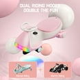 thumbnail image 3 of FanttikRide 12V N7 Ultra Electric Wiggle Car with Pedal, Kids Car, MagicMute™ Motor Swing Car, 2 Speeds, 9 Color Modes, Digital Display, Bluetooth, for Ages 3 and Up, 150 Lbs,  Pinkish White, 3 of 8
