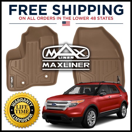 Maxfloormat Front 1st Row Floor Liner Mats Tan For 2011 2014 Ford