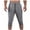 Dark Gray, variant on Mens Jogger Capri Pants Active Fit Workout Athletic Gym Capris Elastic Waist Joggers with Pockets