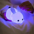 thumbnail image 4 of Luz de noche con forma de conejo de silicona Lámpara de guardería para bebés jinwen Luz nocturna de silicona, 4 of 8