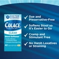 thumbnail image 4 of Colace Clear Stool Softener Soft Gel Capsules Constipation Relief 50mg Docusate Sodium Doctor Recommended 42ct, 4 of 5