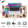thumbnail image 5 of Long Mouse Pads for Desk,Multicolor Christmas Floral Pattern Desk Mats on Top Of Desks, Desk Mouse Pad Extra Large with 3mm Non-Slip Base and Stitched Edge for Gaming,Office,Work,Home 31.5x15.7in, 5 of 5
