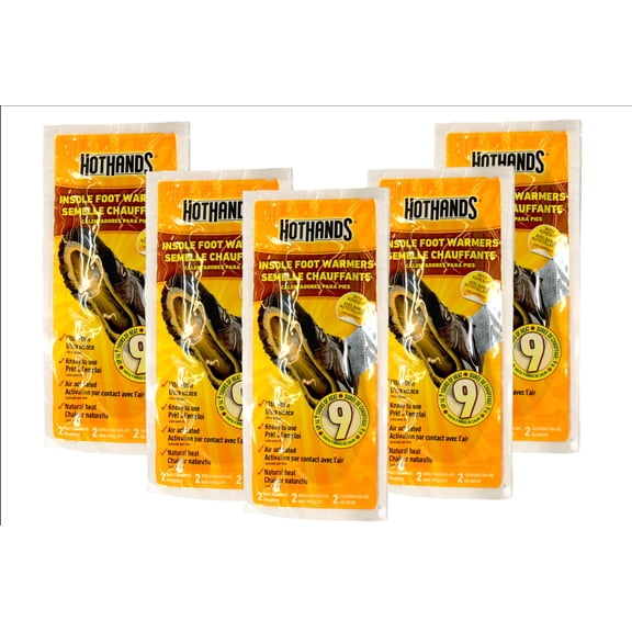 HotHands Insole Foot Warmers with Adhesive, Up to 9 Hours of Heat, Air Activated, 2 Count (Pack of 6)