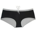 thumbnail image 3 of Men's Adjustable Drawstring Trunks Shiny Fabric Surfing Swimwear Spandex Lining Boxer Briefs Board Shorts Beachwear Silver Gray L, 3 of 3