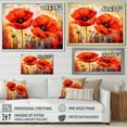 thumbnail image 4 of Designart "Dreams Of Vibrant Red And Yellow Poppy Fields" Poppies Floater Framed Canvas Prints, 4 of 5