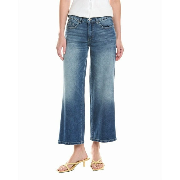 DL1961 womens  Hepburn Ankle Blue Harbor Wide Leg Jean, 26, Blue