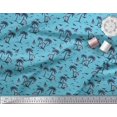 thumbnail image 3 of Soimoi Silk Fabric Coconut Tree,Bird & Sailboat Beach Printed Fabric 1 Yard 42 Inch Wide, 3 of 3