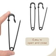 thumbnail image 4 of Uxcell 30pcs Safety Pins 100mm Electroplated Large Safety Pin for Clothes, Black, 4 of 6