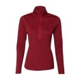 thumbnail image 3 of Russell Athletic Womens Striated Quarter-Zip Pullover, True Red - Extra Large, 3 of 4