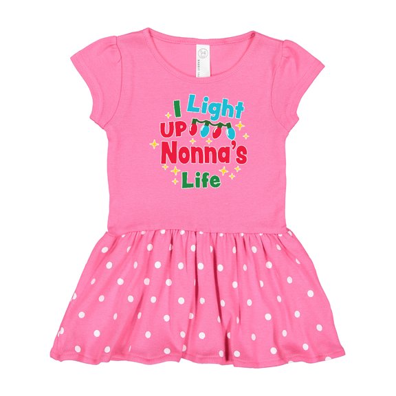 Inktastic Christmas I Light up Nonna's Life Gift Baby Girl Dress
