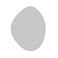 thumbnail image 4 of Glass Warehouse Starla 28 in. x 36 in. Pebble Mirror Satin Brass, 4 of 5