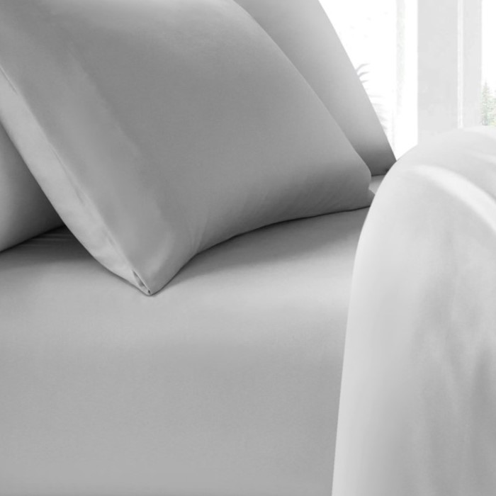 Well Being Antimicrobial Polyester Microfiber Super Soft 4-Piece Sheet Set, Grey, Queen