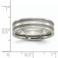 thumbnail image 6 of Titanium Grooved 6mm Brushed and Polished Band, 6 of 10