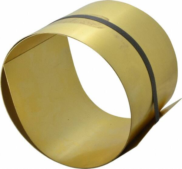 Brass Shim Stock Roll, 6" x 5 Ft, 0.025" Thick