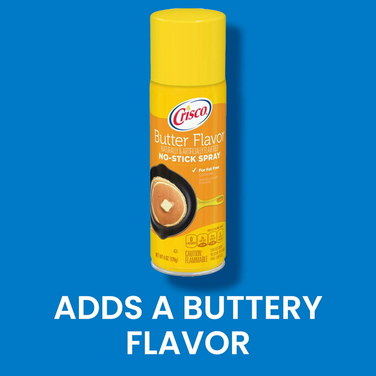 Crisco No-Stick Spray, Butter Flavor - 6 oz