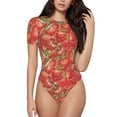 thumbnail image 1 of Fotbe Strawberry Body de Mujer con Cuello Redondo y Mangas Cortas, Sin Mangas Ajustado, Suave, Cómodo y Básico-Small, 1 of 6