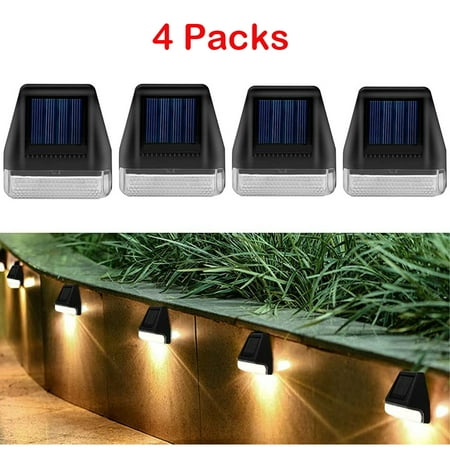 

Outdoor LED Solar Fence Lights Waterproof Wall Lights Security Lights for Front Door Patio Garage Deck (4 Packs)