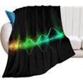 thumbnail image 1 of Blanket Fuzzy Lightweight Flannel Blankets For Sofa Cool Music Sound Wave Throw, 1 of 8