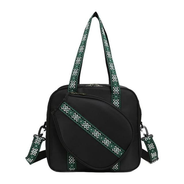 S SERENABLE Pickleball Racket Bag Oxford Cloth Multipurpose Gym Bag Large Sports Handbag Black