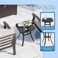 thumbnail image 6 of ALAULM Aluminum Patio Furniture Set 5-Seat Modern Outdoor Conversation Sets w/Swivel Rocking Chairs with Rectangular Coffee Table, Grey, 6 of 9