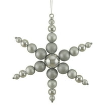 Northlight Shatterproof 3-Finish Snowflake Commercial Christmas Ornament - 18" - Silver
