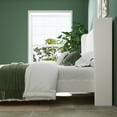 thumbnail image 4 of Allewie Queen Size Velvet Platform Bed Frame with Vertical Tufted Wingback Headboard, Easy Assembly, Under Bed Storage, No Box Spring Required, Modern Style, White, 4 of 11
