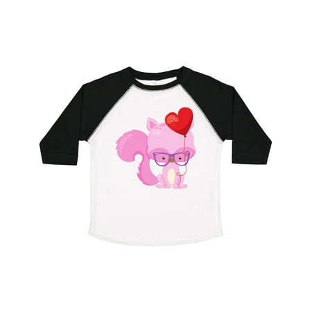 

Inktastic Valentine s Day Squirrel Pink Squirrel Glasses Gift Toddler Boy or Toddler Girl T-Shirt