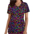 thumbnail image 2 of Cutuoiiu Women's Prints V-neck Short Sleeve Pockets Shirts Gifts, 2 of 5