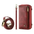 thumbnail image 5 of ELEHOLD Multi-Functional Wallet Phone Bag with Case for Samsung Galaxy S24 Ultra,Large Capacity 13 Card Slots Zipper Purse Detachable Case with Wriststrap Crossbody Strap for Samsung S24 Ultra,Red, 5 of 8