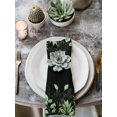 thumbnail image 2 of Green Leaf Cloth Napkins Set of 6 Reusable Dinner Napkins, Fall Plant Country Vintage Watercolor Black Cocktail Napkin Washable Table Napkins for Wedding/Holiday Party/Baby Shower 20"x20", 2 of 7