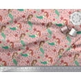 thumbnail image 3 of Soimoi Polyester Crepe Fabric Mermaid & Starfish Ocean Print Fabric by The Yard 42 Inch Wide, 3 of 3