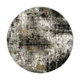 thumbnail image 2 of World Rug Gallery Adare Contemporary Abstract Area Rug - YELLOW - 8' Round, 2 of 9