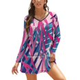 thumbnail image 1 of Robe Évasée à Encolure Carrée Élégante Mode Féminine Imprimée Plantes Se Transforme en Terre Verte Hipster Amour, 1 of 5