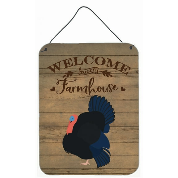 Caroline's Treasures CK6929DS1216 Norfolk Black Turkey Welcome Wall or Door Hanging Prints, 12x16, multicolor