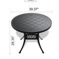 thumbnail image 3 of Round Patio Dining Table with Umbrella Hole / Used in Garden Settings / UV-resistant and Stackable, 3 of 3