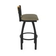 thumbnail image 4 of 881 Revelle 36" Swivel Extra Tall Bar Stool with Black Wrinkle Finish, Medium Back and Graph Cork Seat, 4 of 5