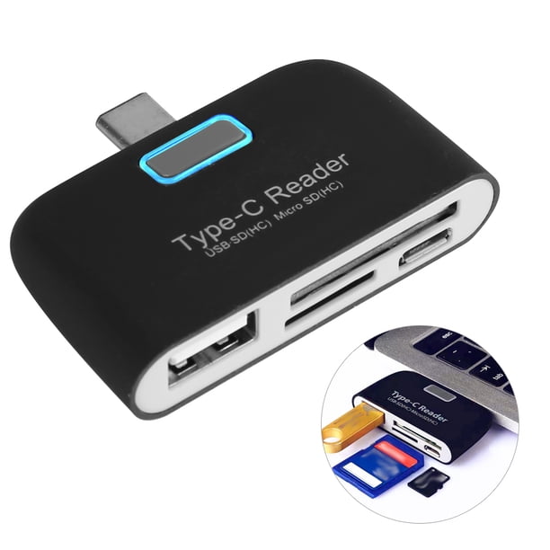 Lector De Tarjetas De Memoria Micro SD, Lector De Tarjetas USB C A SD De Alta Velocidad Con 4 Ranuras Para Phone Tablet Para Dispositivos UBC C