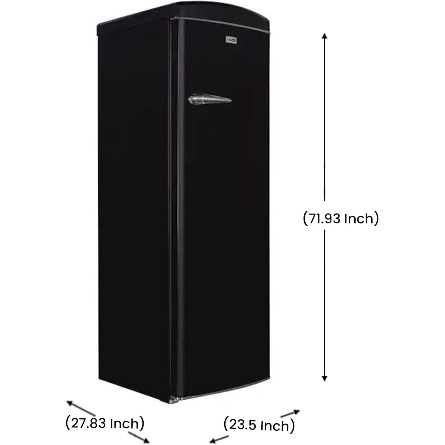 Conserv 24 in. 11 cu. ft. Classic Retro Single Door Refrigerator in Black