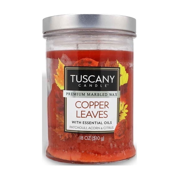 Tuscany Candle Copper Leaves: Patchouli & Citrus Scented Candle, 18 oz