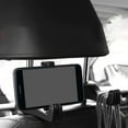 thumbnail image 3 of 2 Pack 2 in 1 Car Headrest Hidden Hook with Phone Holder, Upgraded Hidden Car Hooks for Purses, Bag, Groceries, 360° Rotation Bracket hook (Silver), 3 of 5