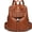 Brown, variant on Lightweight Woven PU Leather Backpack – 3-Way Carry, Multi-Pocket Organized & All-Season Versatile