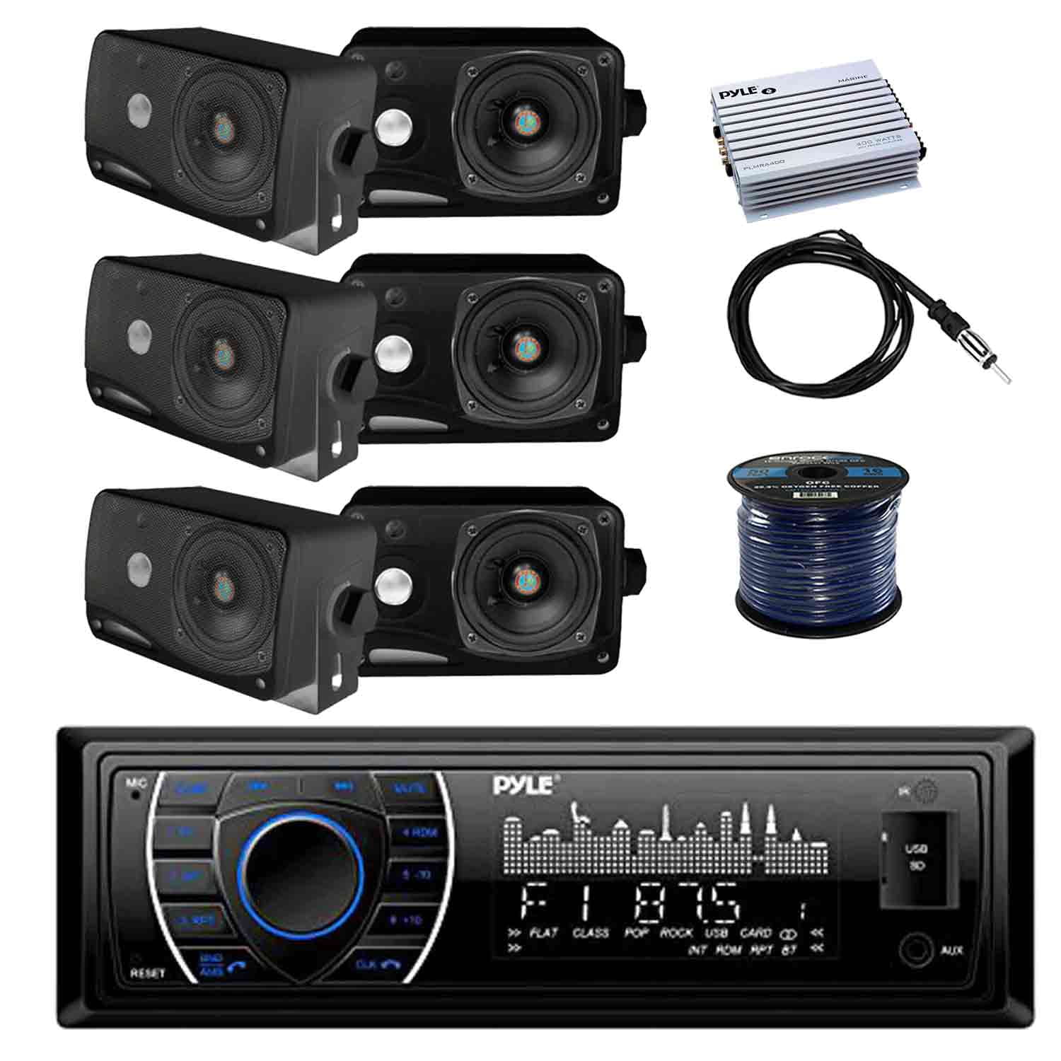 marine box speakers 3 way