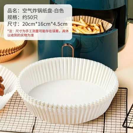 

QWZNDZG Air Fryer Disposable Paper Liner Non-stick Mat Wood Pulp Steamer Baking Paper Oil-proof Food Grade For Baking Roasting Microwave