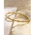 thumbnail image 4 of Brazalete Pulsera Oro Laminado Diseño Bambú Rígido, 4 of 8
