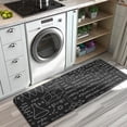 thumbnail image 3 of Math Equations Geometry Black Pattern Kitchen Rug Mat,Kitchen Runner Rugs Non Skid Washable,Decorative Kitchen Floor Mats for Kitchen,Sink,Laundry,17"x47.2", 3 of 7