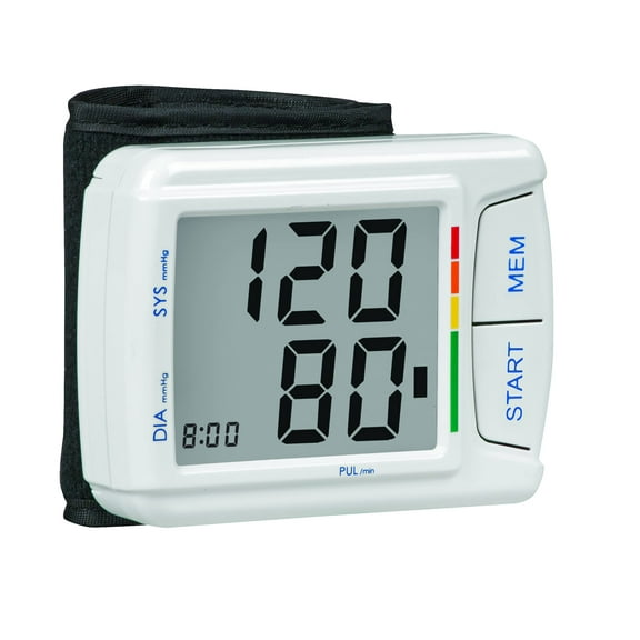 SmartHeart Automatic Digital Blood Pressure Wrist Monitor | Adult Wrist Cuff | 1-Person Memory