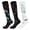 Flowers (black/white), variant on 3 Pairs Flower Compression Socks for Women – Anti-Fatigue Knee-Highs with Ultra-Soft Nylon Breathable, 360° Stretch Support for Nurses, Travelers & Gym Lovers